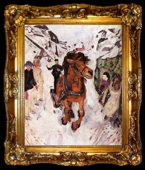 framed  Edvard Munch Hurtling House, ta009-2